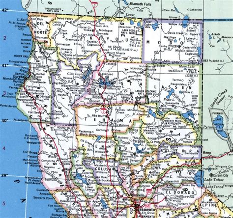 Detailed California Road Highway Map 2000 Pix Wide 3 Meg