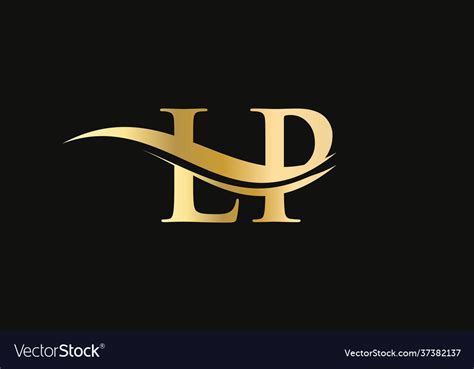 Elegant And Stylish Lp Logo Design Royalty Free Vector Image