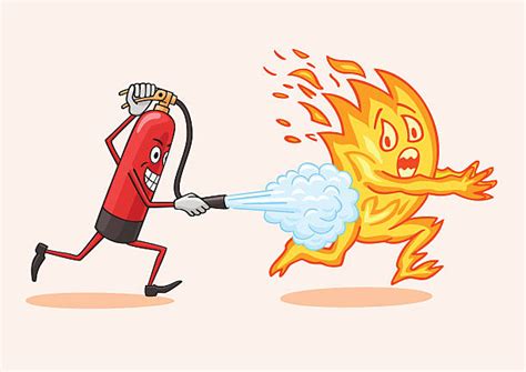 Cartoon Of The Fire Extinguisher Illustrations Royalty Free Vector