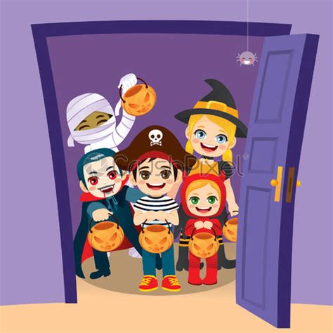 Halloween Trick Or Treat Kids Stock Vector 2231870 Crushpixel