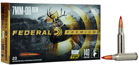 Federal P708b Premium 7mm 08 Rem 140 Gr Nosler Ballistic Tip Nbt 20