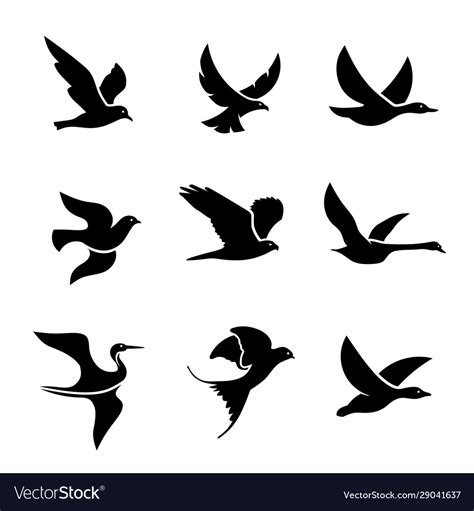 Flying Bird Logo Royalty Free Vector Image Vectorstock