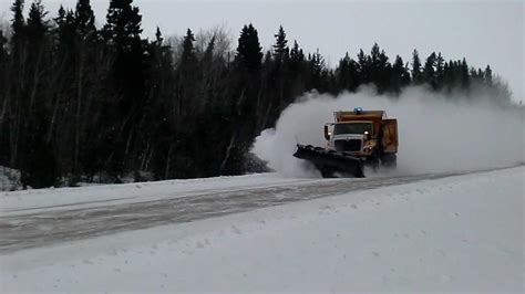 Snow Ploughing At 80kmh Northern Manitoba Canada Youtube