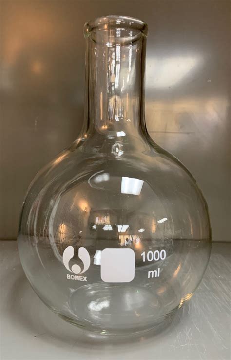 Boiling Flask 1000ml Borosilicate Glass Flat Bottom Klm Bio