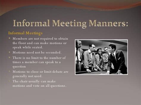 Meeting Manners And Parliamentary Procedure