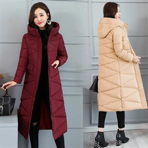 Korean Coats Woman Winter Outwear 2018 Long Warm Thicke Down Parka Fashion Slim Jacket Women