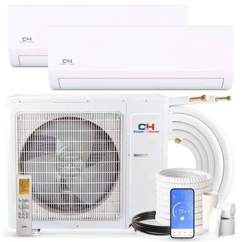 Buy Cooper And Hunter Dual Zone 9 000 12 000 Btu Ductless Mini Split Ac Heating System Pre