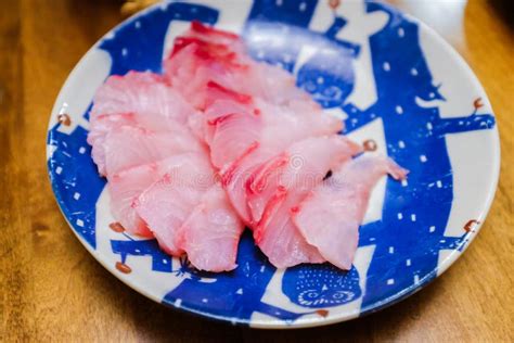 Sashimi Raw Fish On A Dish Stock Photo Image Of Sliced 165038776