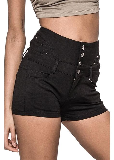 These Super High Waisted Shorts Are A Cool Pair Of Black Denim Shorts
