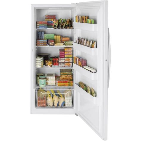 Ge Garage Ready 213 Cu Ft Frost Free Upright Freezer In White