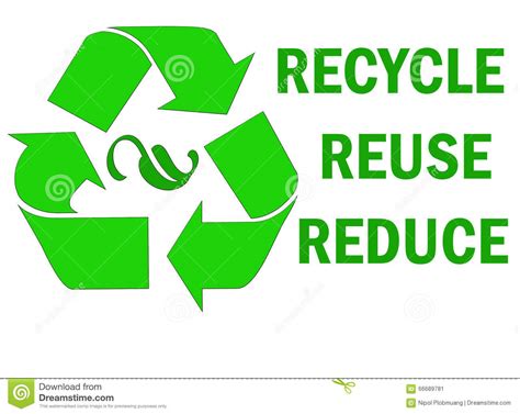 Recycle reuse reduce word stock illustration. Illustration of nature ...