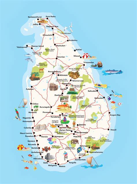 Detailed Tourist Map Of Sri Lanka Sri Lanka Asia Mapsland Maps Images