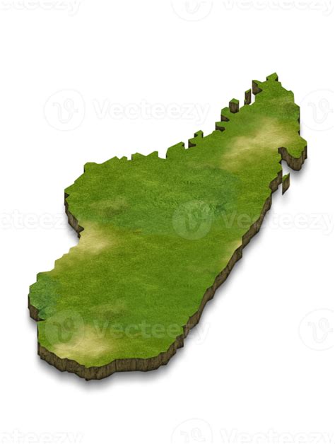 3d Map Illustration Of Madagaskar 12375148 Png