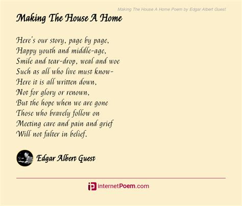 Making The House A Home Poem By Edgar Albert Guest