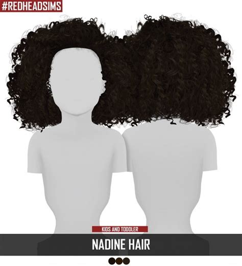 Nadine Hair Kids And Toddler Version By Thiago Mitchell At Redheadsims