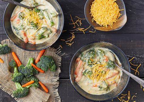 As the weather is getting cooler, it's the perfect soup to warm up and leftovers are great to pack for lunch. Organic Cheddar Broccoli and Carrot Soup | Mann's Fresh ...