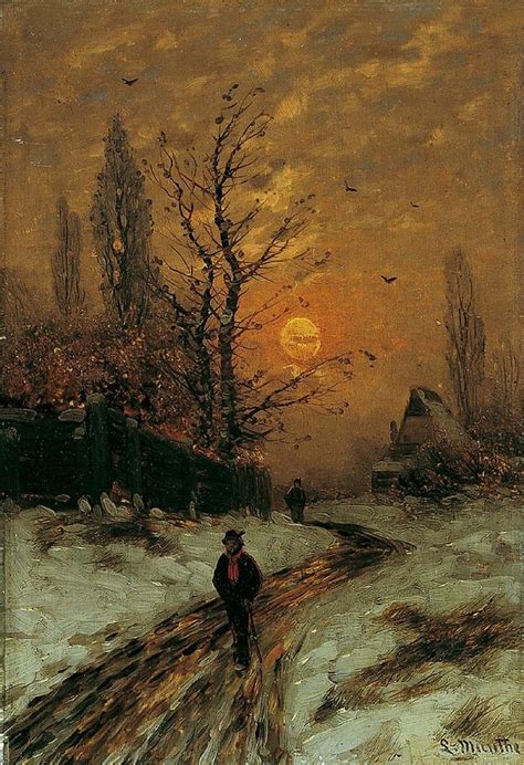 A Winter Evening By Ludwig Munthe 1841 1896 Resim Sanatı
