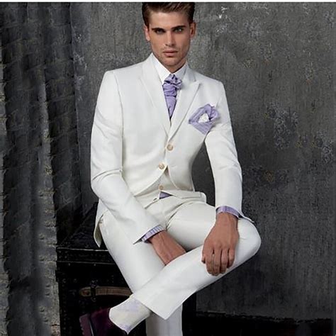 Slim Fit Suits And Mens Slim Suits 2019 New White Slim Fit Custom Made
