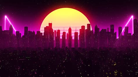 Night City Retrowave Wallpapers Wallpaper Cave