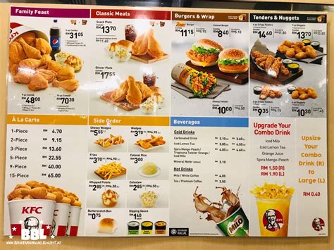 Kfc prices range from about three dollars for food combinations, to twenty dollars for the family meals. Harga Menu KFC - Budak Bandung Laici