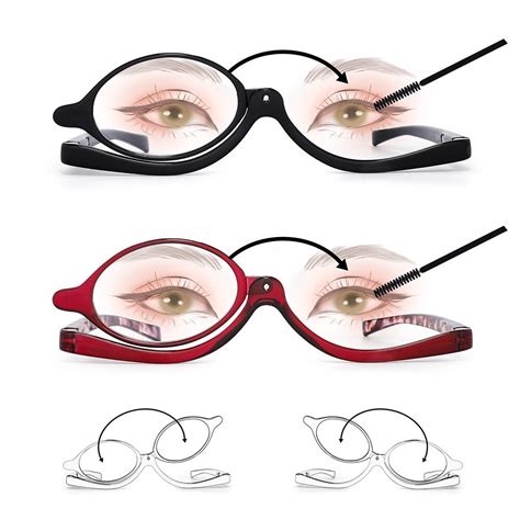 rotating makeup reading glasses magnifying flip down cosmetic reader — gear elevation