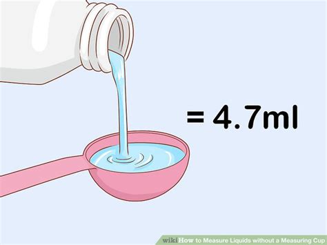 Measuring teaspoon = coffee spoon. 3 Ways to Measure Liquids without a Measuring Cup - wikiHow