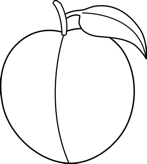 Transparent Peach Clipart Black And White Clip Art Library