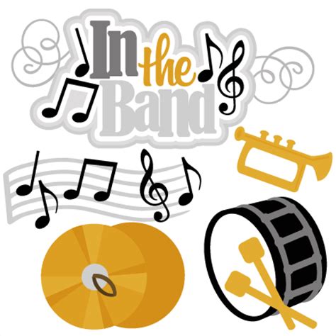 In the Band SVG cutting files music svg cut files trumpet svg cut files