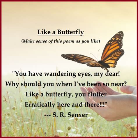 Like A Butterfly Poem By Solomon Senxer Poem Hunter