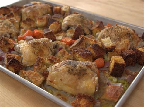 Browse through ree's collection of recipes that are super easy and ready in 40 minutes or less. Chicken and Dressing Sheet Pan Supper Recipe | Ree ...