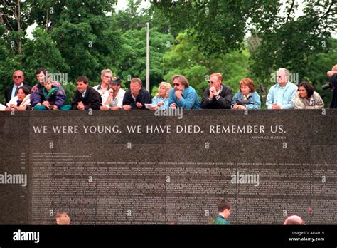 People At The Minnesota Vietnam Veterans Memorial Wall Attending The Memorial Day Service St