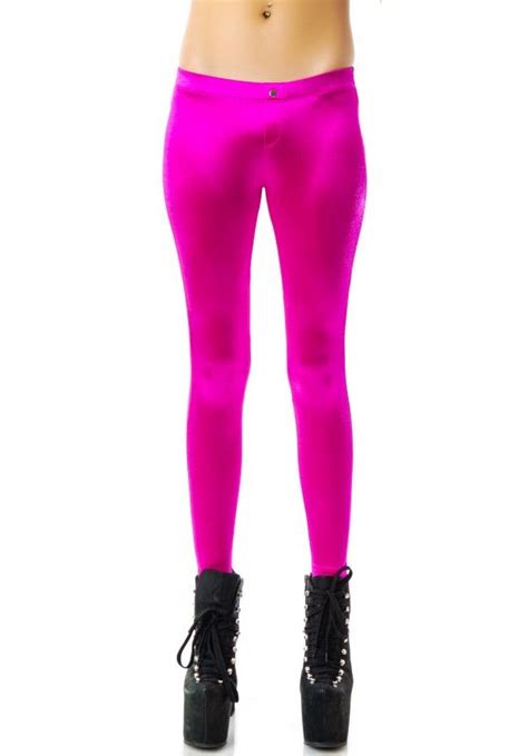 shiny spandex skinny pants hot pink leggings skinny pants skinny