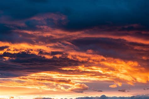 Beautiful Golden Clouds After Sunset Free Stock Photo Picjumbo