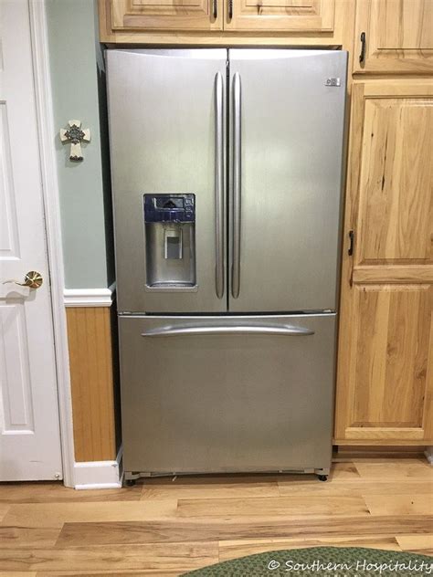 Painting A White Refrigerator With Liquid Stainless Steel Southern Hospitality White