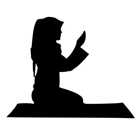 Islamic Prayer Silhouette Female Free Stock Photo Public Domain