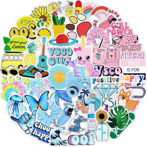 Buy Cute Stickers For Water Bottlesvsco Stickers 100 Pack Waterproof