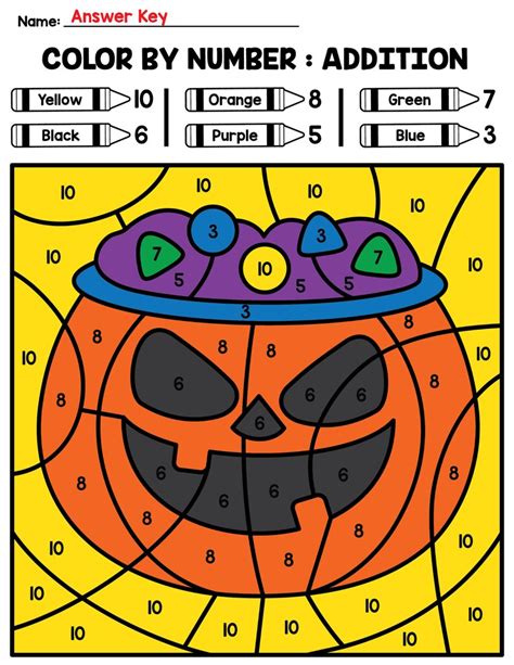 Spooktacular Learning Halloween Color By Number Worksheets Make Math Fun Etsy