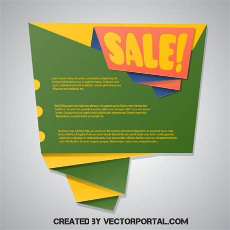 Origami Banner Sale Promotion Free Vector Image In Ai And Eps Format