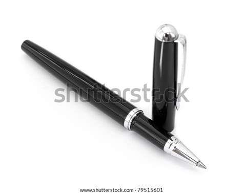 Black Pen On White Background Stock Photo Edit Now 79515601