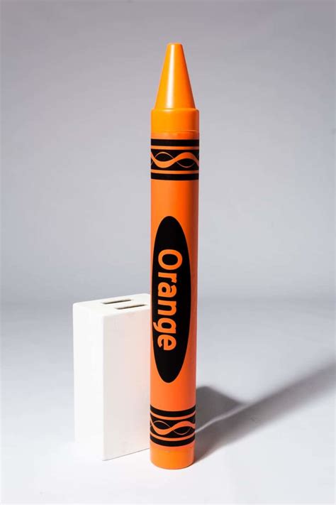 Os002 Oversized 52 Orange Crayon Prop Rental Acme Brooklyn
