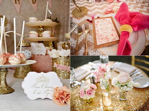 Decor Ideas For A Pink Gold Bridal Shower Trueblu Bridesmaid
