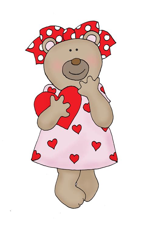 Free Dearie Dolls Digi Stamps Teddy Bear Heart