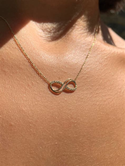 14k Gold Infinity Necklacehandmade Infinity Necklaceinfinity Etsy