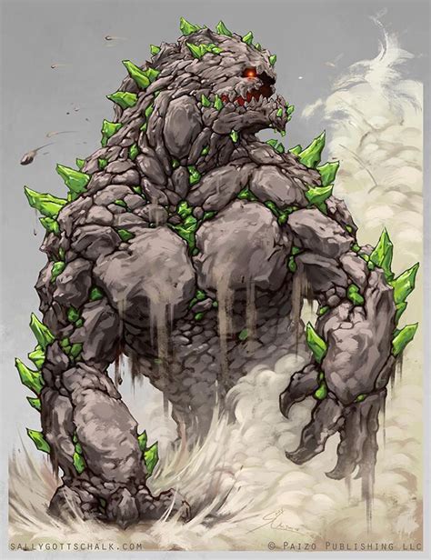 Earth Elemental Fantasy Monster Fantasy Beasts Fantasy Creatures