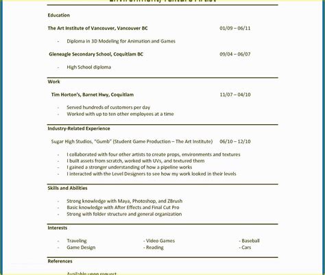 Expert cv writing tips on how to describe your work history, skills, and achievements. Free Resume Templates for First Time Job Seekers Of How to Write & Make A Good First Cv for Your ...