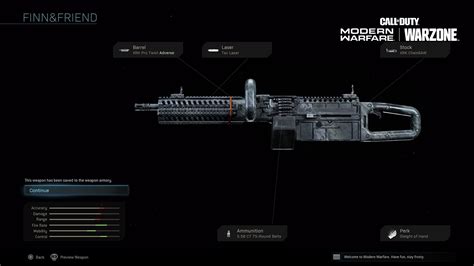 Modern Warfare Weapon Detail Finn Lmg