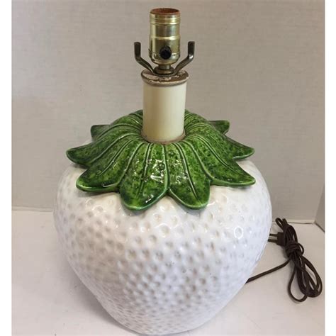 Save now with 0% off radiance one light ceramic trapezoid outdoor flush mount. Vintage Italian Ceramic Strawberry Lamp | Chairish