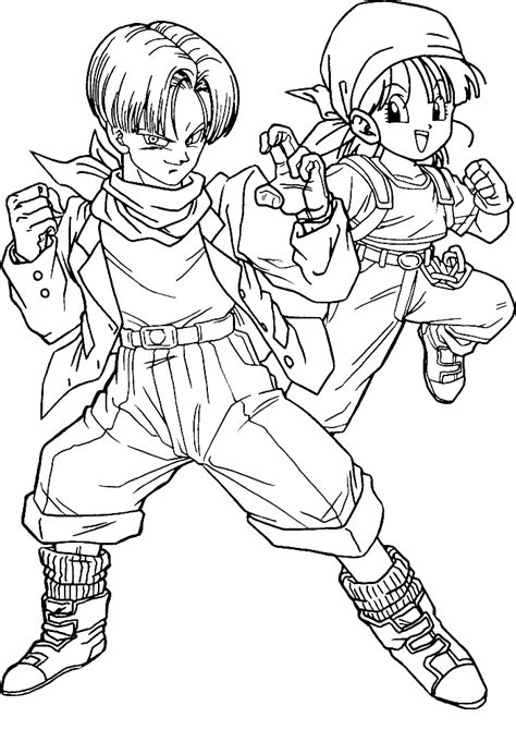 Cell saga z fighters dragon ball z. Dragon Ball Little Pan With Trunks Coloring Pages - Dragon ...