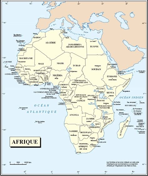 Carte Géographique De Lafrique
