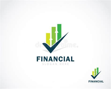 Financial Logo Creative Check Sign Symbol Market Diagram Arrow Stock